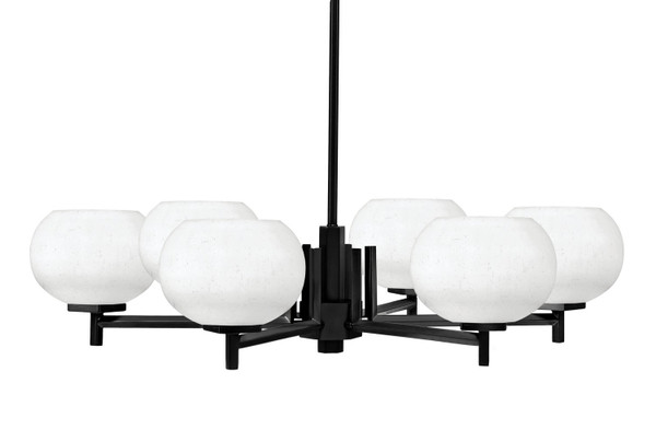 Toltec Lighting - 1206-MB-212 - Six Light Chandelier - Franklin - Matte Black