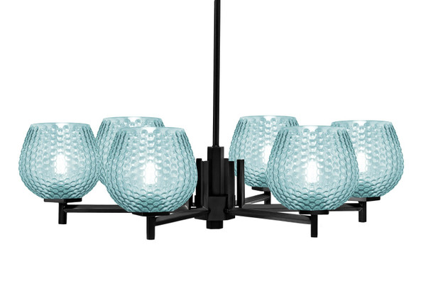 Toltec Lighting - 1206-MB-4605 - Six Light Chandelier - Franklin - Matte Black