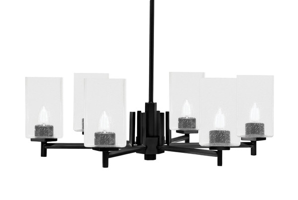 Toltec Lighting - 1206-MB-530 - Six Light Chandelier - Franklin - Matte Black