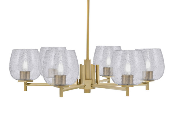 Toltec Lighting - 1206-NAB-4812 - Six Light Chandelier - Franklin - New Age Brass