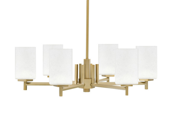 Toltec Lighting - 1206-NAB-531 - Six Light Chandelier - Franklin - New Age Brass