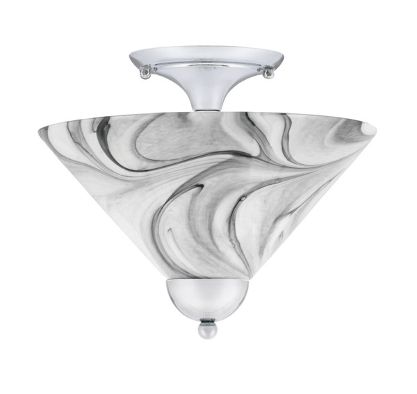Toltec Lighting - 120-CH-2129 - Two Light Semi-Flush Mount - Semi-Flushes - Chrome