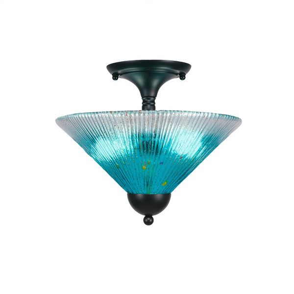 Toltec Lighting - 120-MB-448 - Two Light Semi-Flush Mount - Any - Matte Black