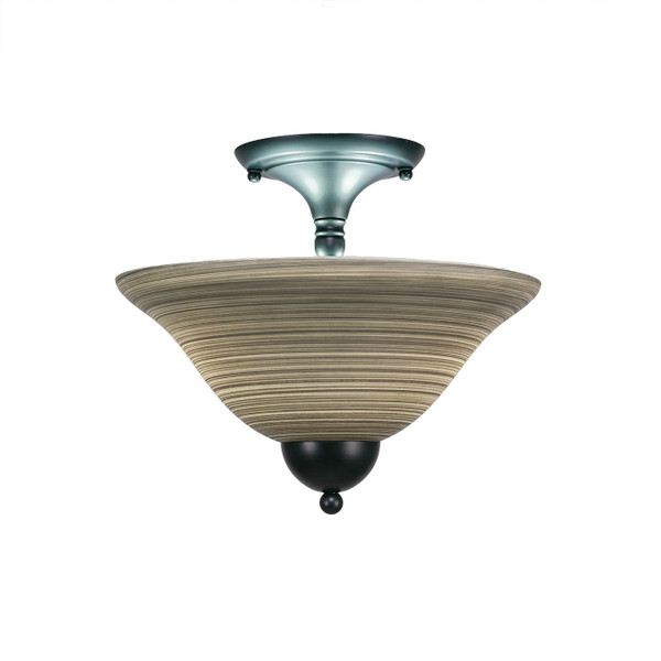 Toltec Lighting - 120-MB-604 - Two Light Semi-Flush Mount - Any - Matte Black