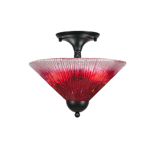 Toltec Lighting - 120-MB-706 - Two Light Semi-Flush Mount - Any - Matte Black