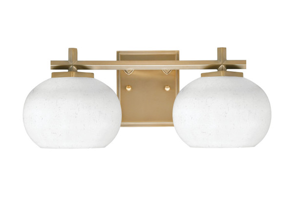 Toltec Lighting - 1212-NAB-212 - Two Light Bath Bar - Franklin - New Age Brass