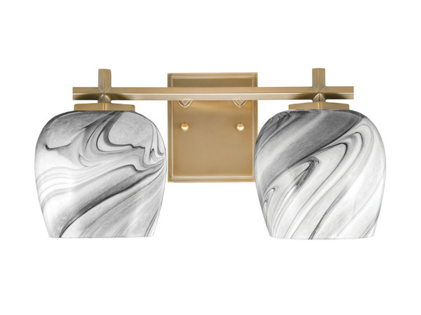 Toltec Lighting - 1212-NAB-4819 - Two Light Bath Bar - Franklin - New Age Brass