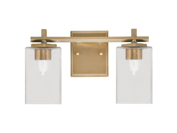 Toltec Lighting - 1212-NAB-530 - Two Light Bath Bar - Franklin - New Age Brass