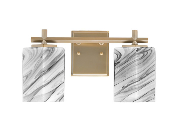 Toltec Lighting - 1212-NAB-549 - Two Light Bath Bar - Franklin - New Age Brass