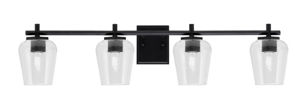 Toltec Lighting - 1214-MB-210 - Four Light Bath Bar - Franklin - Matte Black