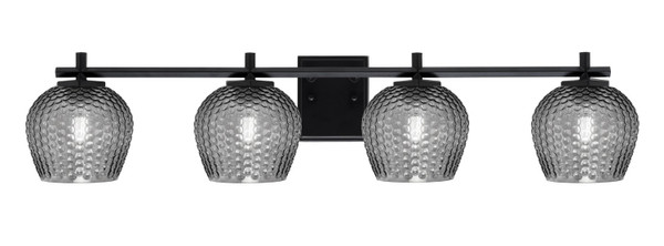 Toltec Lighting - 1214-MB-4602 - Four Light Bath Bar - Franklin - Matte Black