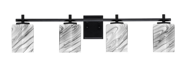 Toltec Lighting - 1214-MB-549 - Four Light Bath Bar - Franklin - Matte Black
