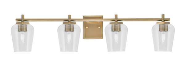 Toltec Lighting - 1214-NAB-210 - Four Light Bath Bar - Franklin - New Age Brass