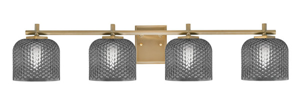 Toltec Lighting - 1214-NAB-4612 - Four Light Bath Bar - Franklin - New Age Brass
