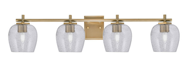 Toltec Lighting - 1214-NAB-4812 - Four Light Bath Bar - Franklin - New Age Brass