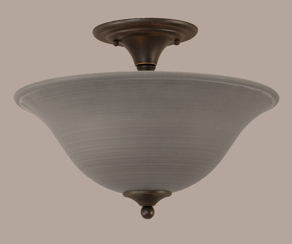 Toltec Lighting - 121-DG-602 - Two Light Semi-Flush - Any - Dark Granite