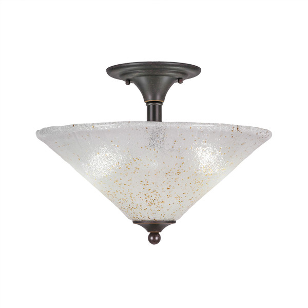 Toltec Lighting - 121-DG-714 - Two Light Semi-Flush Mount - Any - Dark Granite