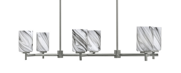 Toltec Lighting - 1226-GP-3009 - Six Light Island Pendant - Franklin - Graphite