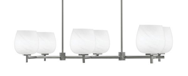 Toltec Lighting - 1226-GP-4811 - Six Light Island Pendant - Franklin - Graphite
