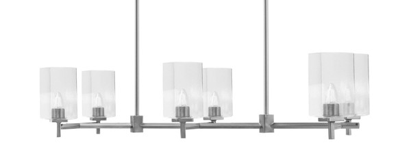Toltec Lighting - 1226-GP-530 - Six Light Island Pendant - Franklin - Graphite