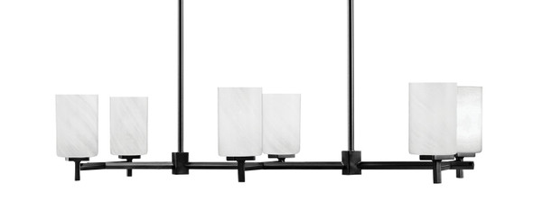Toltec Lighting - 1226-MB-3001 - Six Light Island Pendant - Franklin - Matte Black