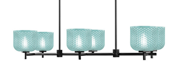 Toltec Lighting - 1226-MB-4615 - Six Light Island Pendant - Franklin - Matte Black