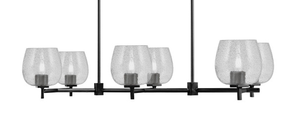 Toltec Lighting - 1226-MB-4812 - Six Light Island Pendant - Franklin - Matte Black
