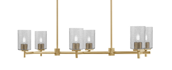 Toltec Lighting - 1226-NAB-3002 - Six Light Island Pendant - Franklin - New Age Brass