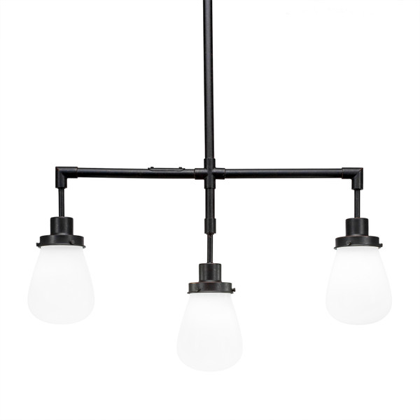 Toltec Lighting - 1243-DG-470 - Three Light Island Pendant - Meridian - Dark Granite