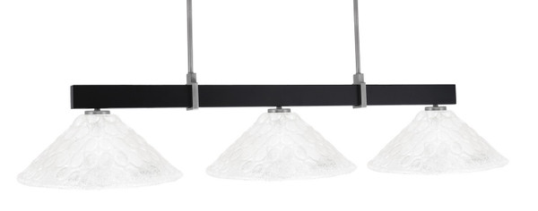 Toltec Lighting - 1253-MBGP-411 - Three Light Bar - Wellington - Matte Black & Graphite