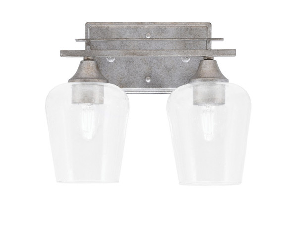 Toltec Lighting - 132-AS-210 - Two Light Bath Bar - Uptowne - Aged Silver
