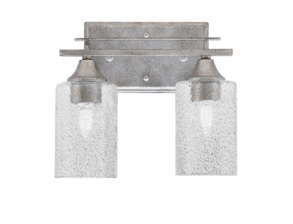 Toltec Lighting - 132-AS-3002 - Two Light Bath Bar - Uptowne - Aged Silver