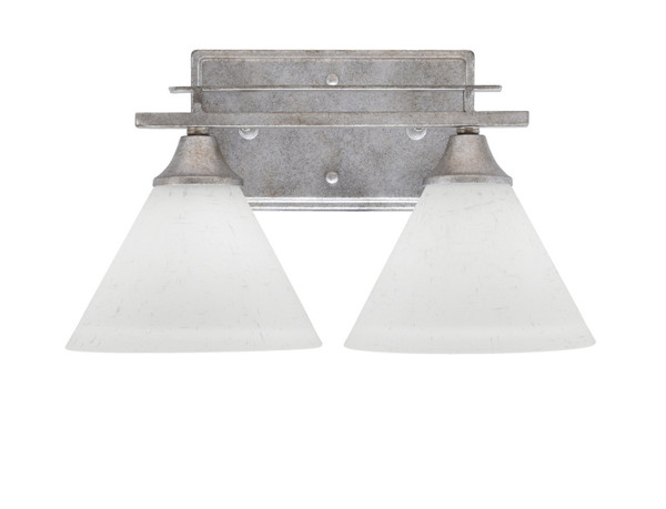 Toltec Lighting - 132-AS-312 - Two Light Bath Bar - Uptowne - Aged Silver