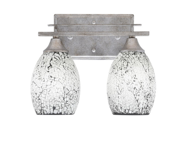 Toltec Lighting - 132-AS-4165 - Two Light Bath Bar - Uptowne - Aged Silver