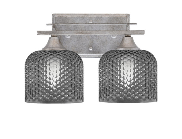 Toltec Lighting - 132-AS-4612 - Two Light Bath Bar - Uptowne - Aged Silver