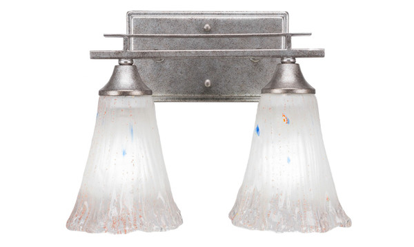 Toltec Lighting - 132-AS-721 - Two Light Bath Bar - Uptowne - Aged Silver