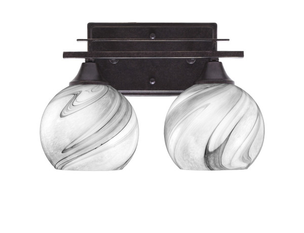 Toltec Lighting - 132-DG-4109 - Two Light Bath Bar - Uptowne - Dark Granite