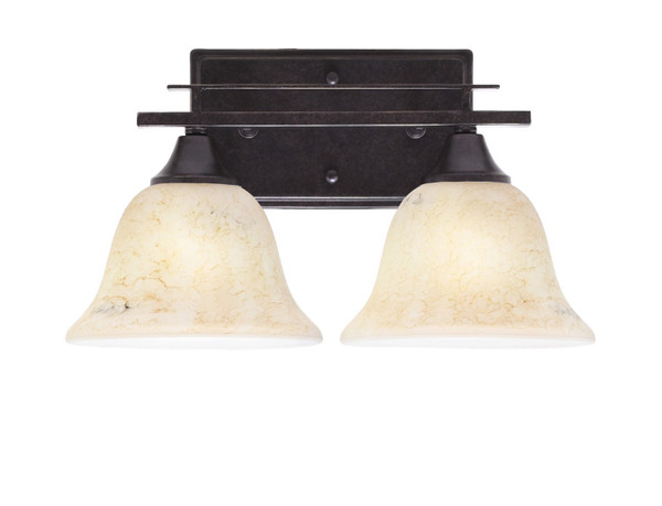 Toltec Lighting - 132-DG-508 - Two Light Bath Bar - Uptowne - Dark Granite