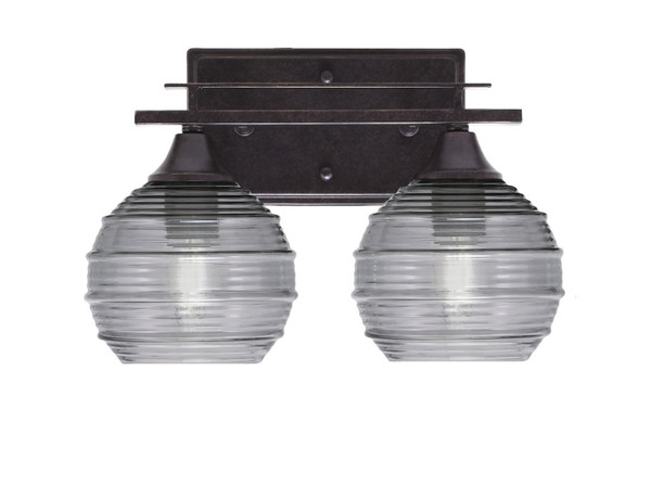 Toltec Lighting - 132-DG-5112 - Two Light Bath Bar - Uptowne - Dark Granite