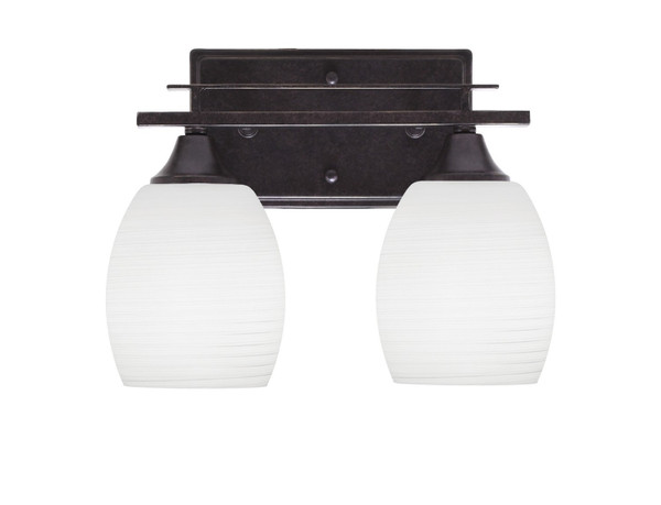 Toltec Lighting - 132-DG-615 - Two Light Bath Bar - Uptowne - Dark Granite