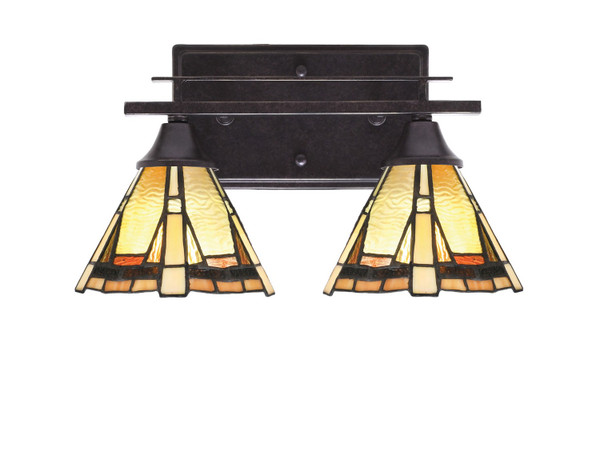 Toltec Lighting - 132-DG-9345 - Two Light Bath Bar - Uptowne - Dark Granite