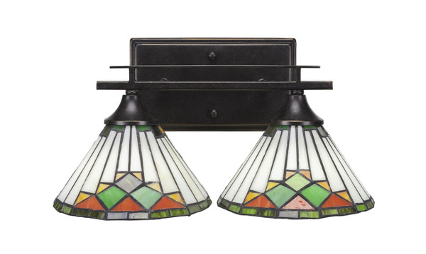 Toltec Lighting - 132-DG-9375 - Two Light Bath Bar - Uptowne - Dark Granite