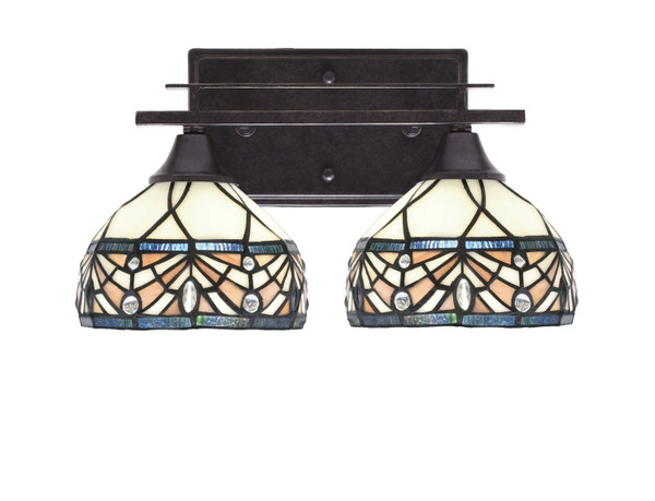 Toltec Lighting - 132-DG-9485 - Two Light Bath Bar - Uptowne - Dark Granite