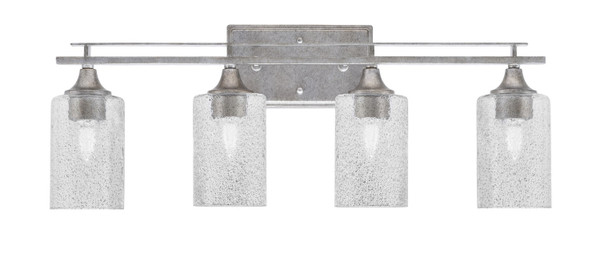 Toltec Lighting - 134-AS-3002 - Four Light Bath Bar - Uptowne - Aged Silver