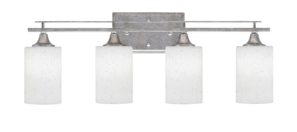 Toltec Lighting - 134-AS-310 - Four Light Bath Bar - Uptowne - Aged Silver