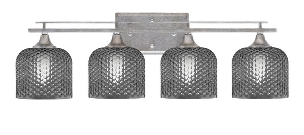 Toltec Lighting - 134-AS-4612 - Four Light Bath Bar - Uptowne - Aged Silver