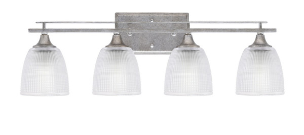 Toltec Lighting - 134-AS-500 - Four Light Bath Bar - Uptowne - Aged Silver