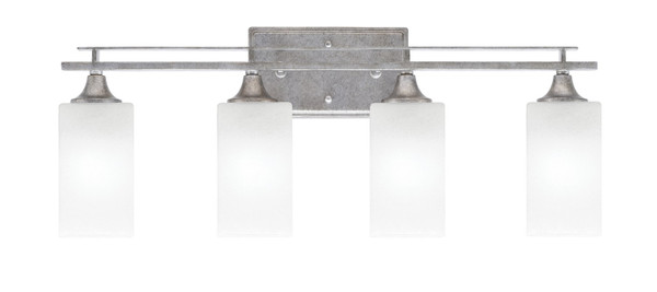 Toltec Lighting - 134-AS-541 - Four Light Bath Bar - Uptowne - Aged Silver