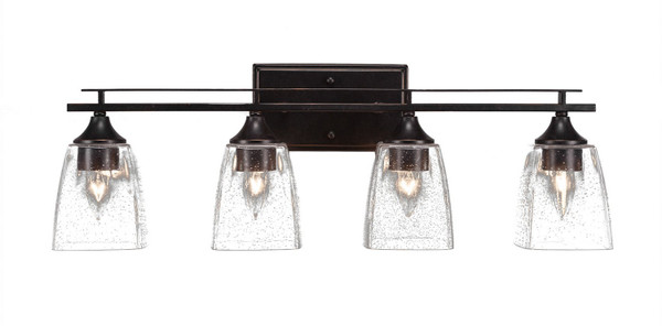 Toltec Lighting - 134-DG-461 - Four Light Bath Bar - Uptowne - Dark Granite