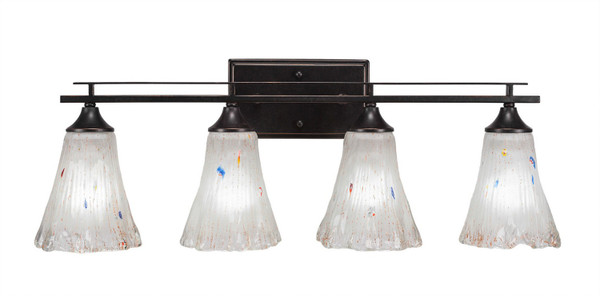Toltec Lighting - 134-DG-721 - Four Light Bath Bar - Uptowne - Dark Granite
